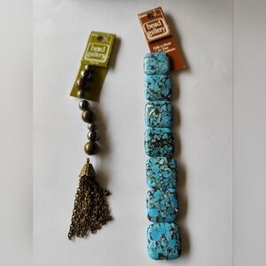 3/$25💙Bead Gallery Turquoise beads and metal tassel
